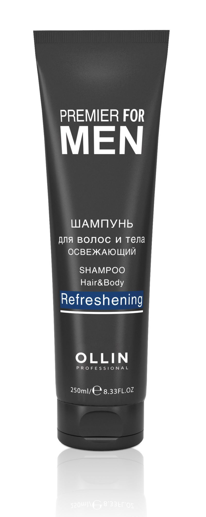 Ollin, Шампунь для волос и тела «Освежающий» серии «Premier for men», Фото интернет-магазин Премиум-Косметика.РФ